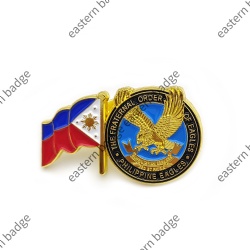 Philippines Flag and Eagles Pin